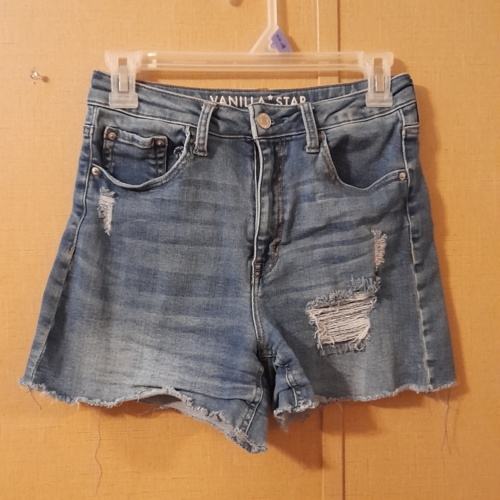 Vanilla Star High Rise Shortie Jean Shorts